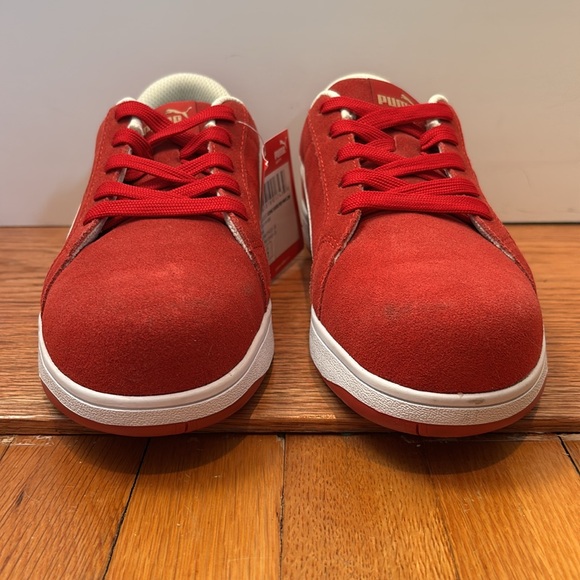 NWT Puma Safety Work Shoes - Iconic Suede Red Womens Low - Picture 3 of 16